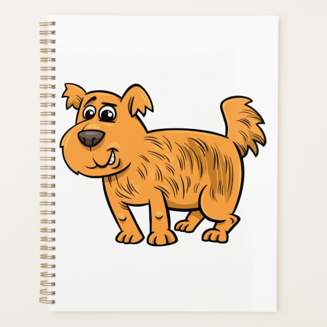 Scruffy Orange Puppy Dog Planner (Front)