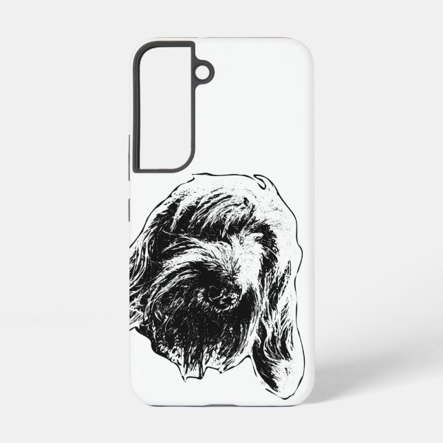 Scruffy Spinone Heart Samsung Galaxy S22 Case (Back)