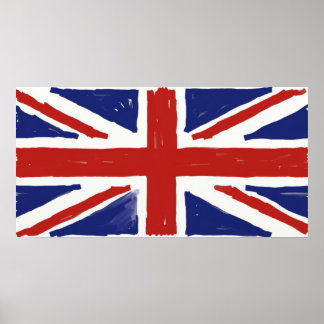 Scruffy Union Jack Poster