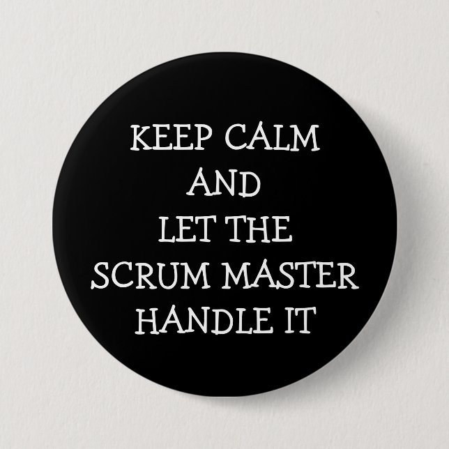 Scrum Master 7.5 Cm Round Badge (Front)