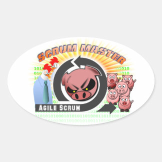 Scrum Master Oval Sticker