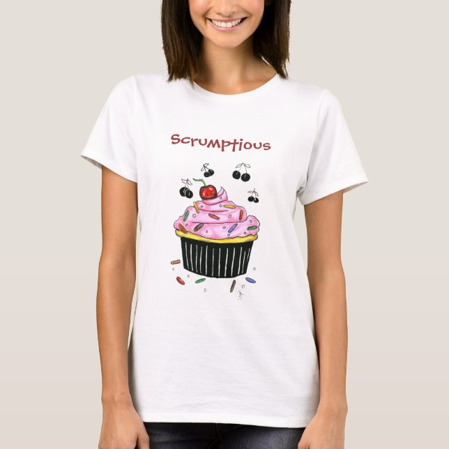 Scrumptious Cupcake Babydoll t-shirt (Front)