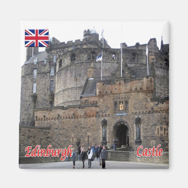 SCT020 EDINBURGH CASTLE, Scotland, Fridge Magnet (Front)