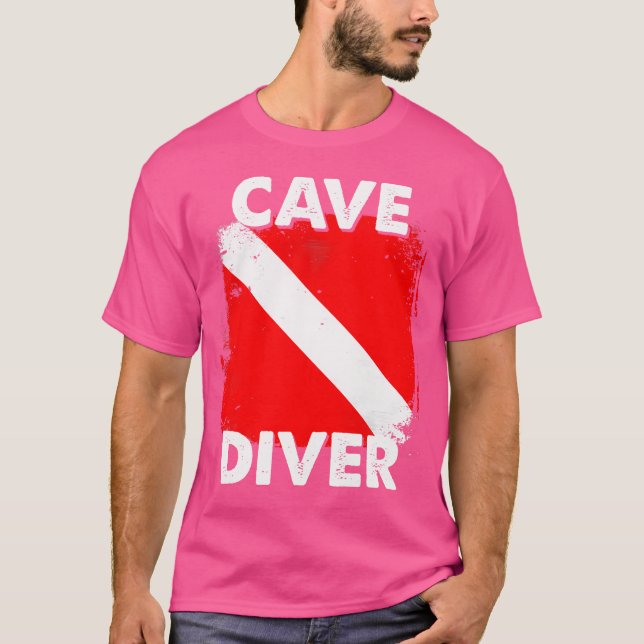 Scuba Cave Diver Instructors Divemasters Diving T-Shirt (Front)