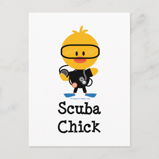 Scuba Chick Postcard (Front)