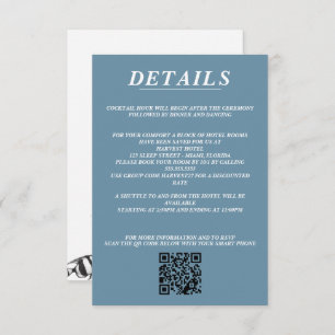 Scuba Couple QR Code and Details Enclosure Card