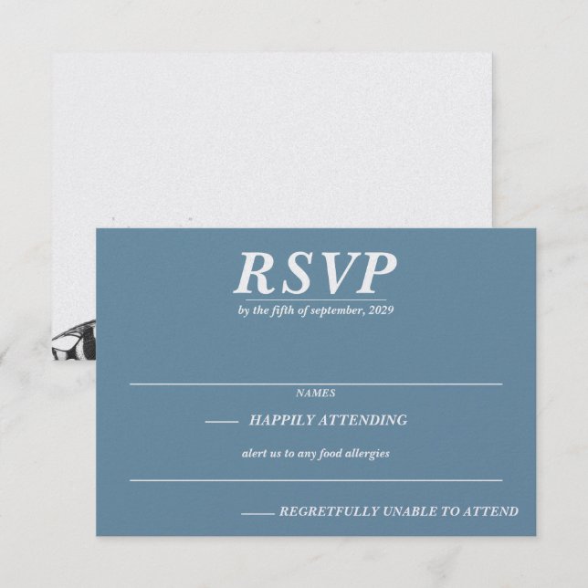 Scuba Couple RSVP Card (Front/Back)