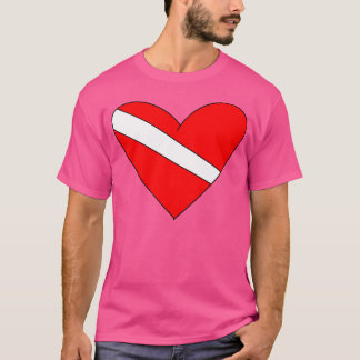 Scuba Dive Accessories I Heart Dive Flag For Scuba T-Shirt