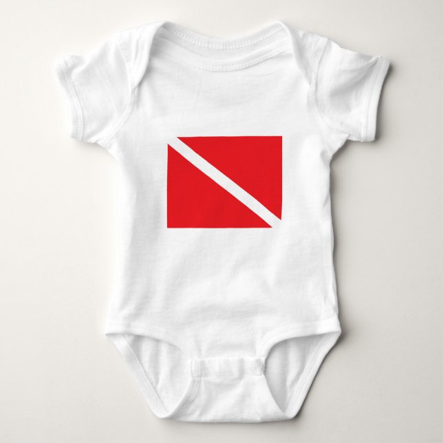 SCUBA Dive Flag Baby Bodysuit (Front)