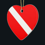 Scuba Dive Flag Ornament<br><div class="desc">Not just for Christmas,  our Scuba Diving and inspirational ornaments make great gifts for all your scuba diving family and friends.</div>