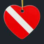 Scuba Dive Flag Ornament (double sided)<br><div class="desc">Not just for Christmas,  our Scuba Diving and inspirational ornaments make great gifts for all your scuba diving family and friends.</div>