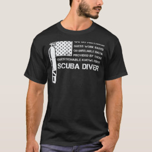 Scuba Diver American Usa Flag Vintage Perfect For  T-Shirt