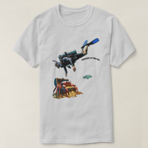 SCUBA Diver and a Treasure Chest of Gold Coins URM T-Shirt
