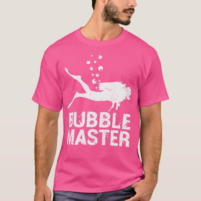 Scuba Diver Bubble Master Scuba Diving T-Shirt (Front)