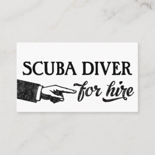 Scuba Diver Business Cards - Cool Vintage