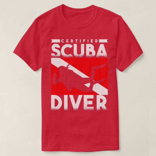 Scuba Diver Certified Scuba Diver T-Shirt (Design Front)