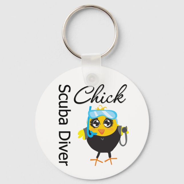 Scuba Diver Chick Key Ring (Front)