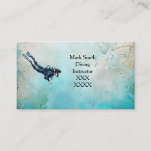 Scuba Diver Diving underwater Business Card