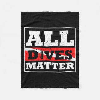 Scuba Diver Down Flag All Dives Diving Graphic Fleece Blanket