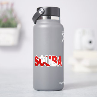 Scuba Diver Down Flag Sticker