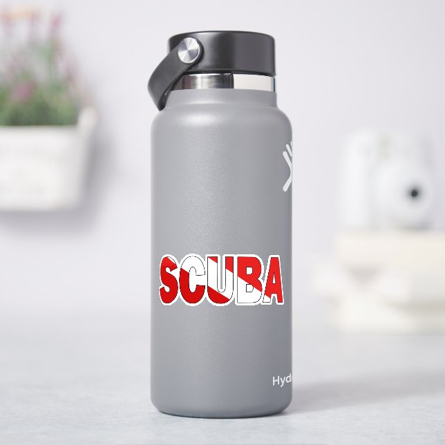 Scuba Diver Down Flag Sticker (HydroFlask)