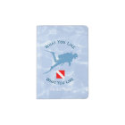 Scuba Diver Down Passport Holder