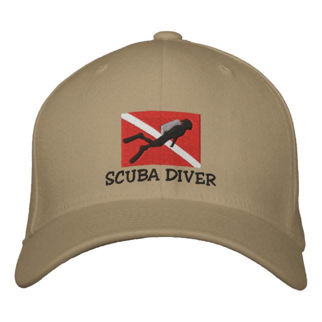 SCUBA Diver Embroidered Cap (Front)