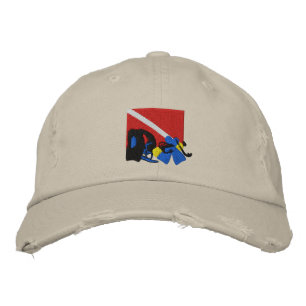 SCUBA Diver Embroidered Cap