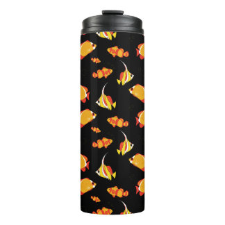 Scuba Diver Fish Pattern Thermal Tumbler