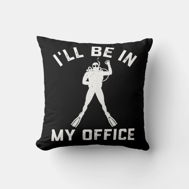 Scuba Diver Gift for Men Funny Scuba Diving Gift Cushion (Front)