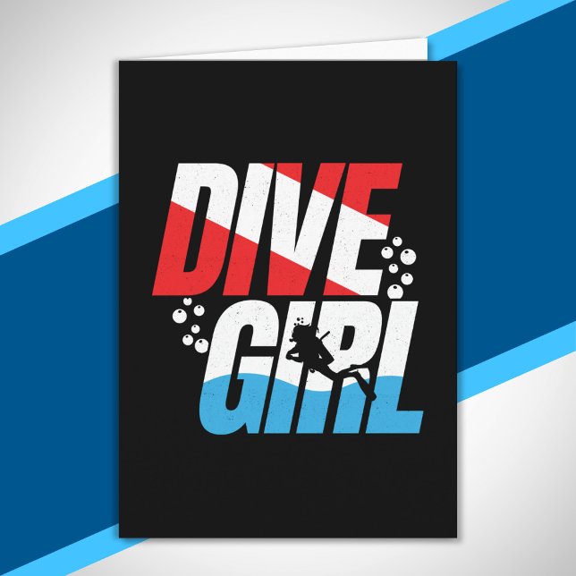 Scuba Diver Gift for Women, Dive Girl Scuba Diving Card (Creator Uploaded)