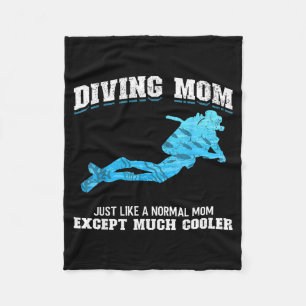 Scuba Diver Girl Diving Mom Just Like A Normal Dad Fleece Blanket