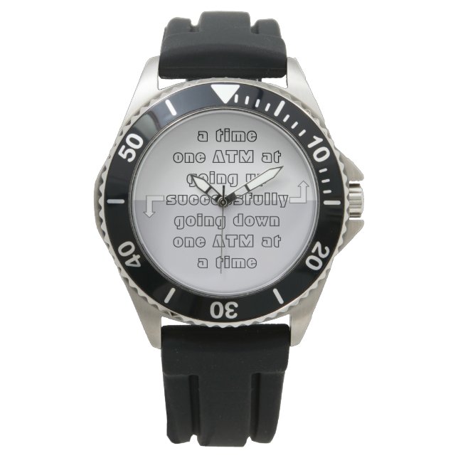 SCUBA DIVER , GOING DOWN AND UP WATCH (Front)