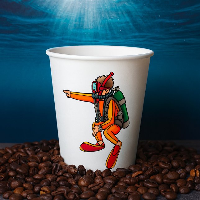 Scuba Diver Paper Cups (Creator Uploaded)