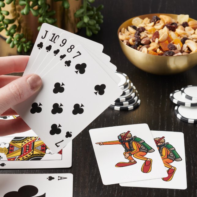 Scuba Diver Playing Cards (In Situ)