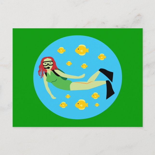 Scuba Diver Postcard (Front)