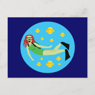 Scuba Diver Postcard