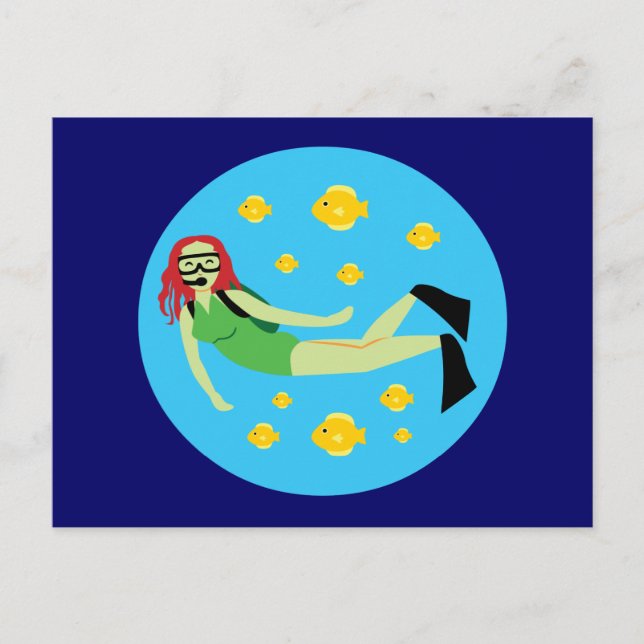 Scuba Diver Postcard (Front)