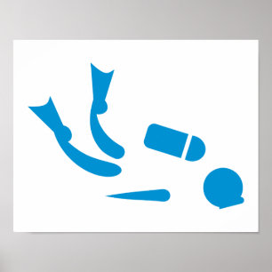 Scuba diver poster