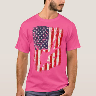 Scuba Diver Scuba Diving American Flag T-Shirt