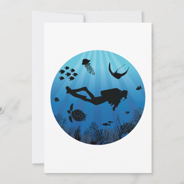 Scuba Diver Sealife Underwater (Front)