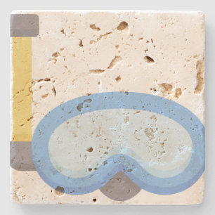 Scuba diver stone coaster