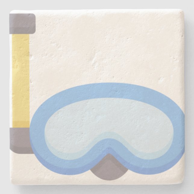 Scuba diver stone coaster (Front)