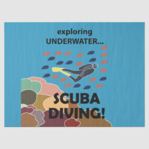 Scuba Diver Tissue Paper