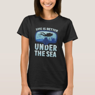 Scuba Diver Under The Sea Deep Sea Diving Snorkeli T-Shirt