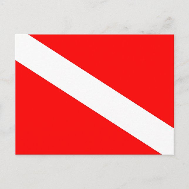 scuba divers flag postcard (Front)