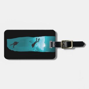 Scuba Divers in Cenote Luggage Tag