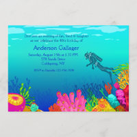 Scuba Diver's Paradise Invitation