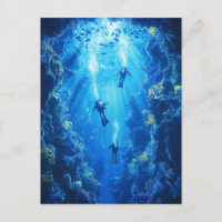 Scuba Divers, Underwater Scene