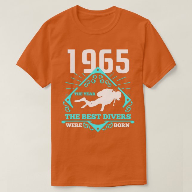 Scuba Diving 1965 Birthday Present Diver Gift T-Shirt (Design Front)